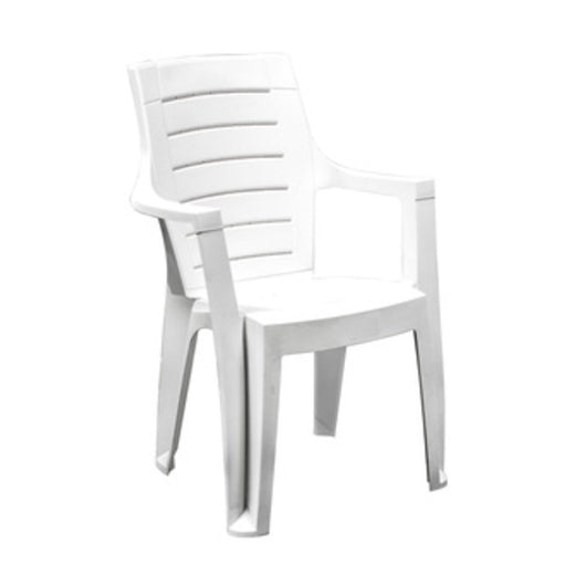 POLTRONA RESINA CLEOPATRA C/BRACCIOLI BIANCO