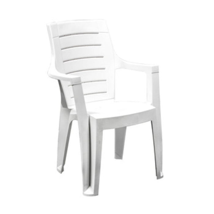 POLTRONA RESINA CLEOPATRA C/BRACCIOLI BIANCO