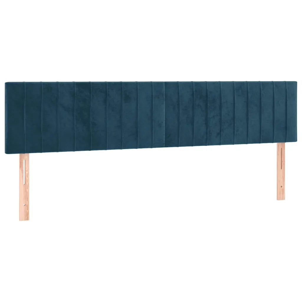 Letto a Molle con Materasso e LED Blu Scuro 180x200 cm 3134541