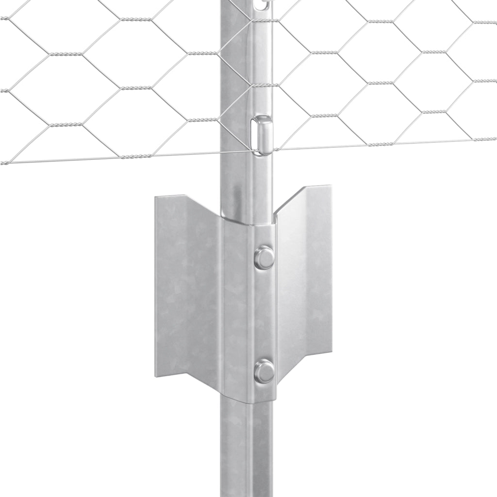 Posti Recinzione  11 pz U-Channel 60 cm Acciaio Galvanizzato