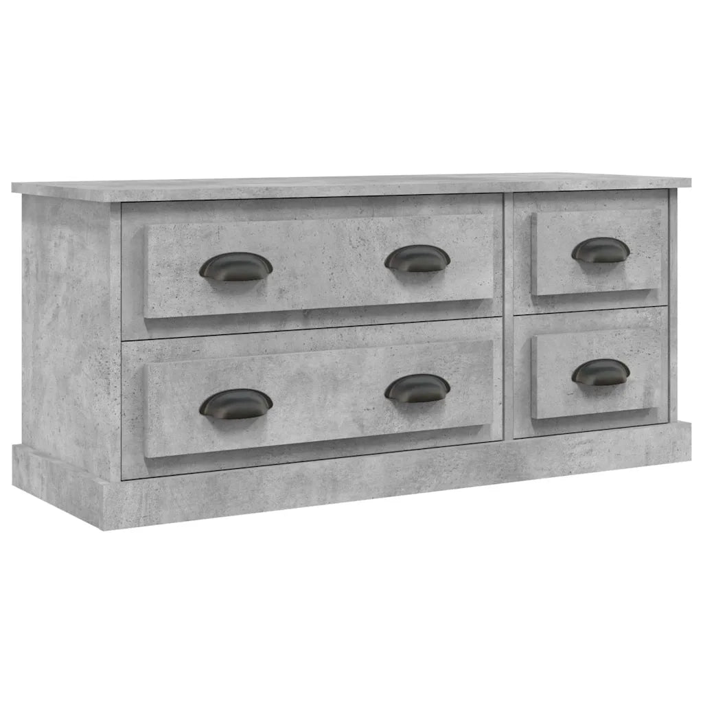 Mobile Porta TV Grigio Cemento 100x35,5x45cm Legno Multistrato 816452
