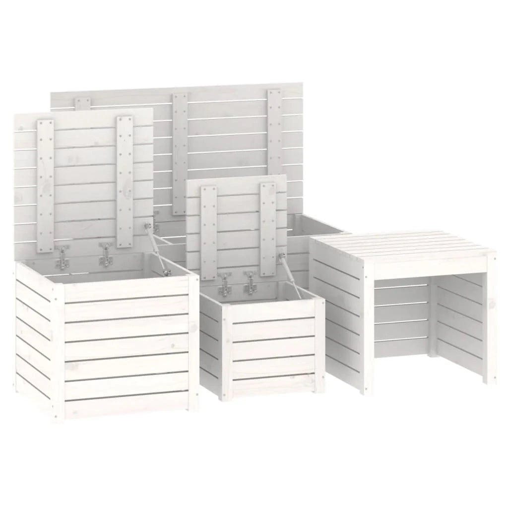 Set di 4 contenitori da giardino in legno massello di pino bianco 02_0013179