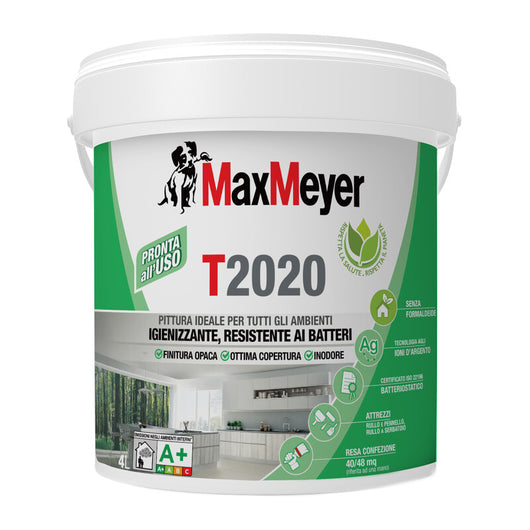 MAX IDROPITTURA T2020 TRASPIRANTE  4 L BIANCO