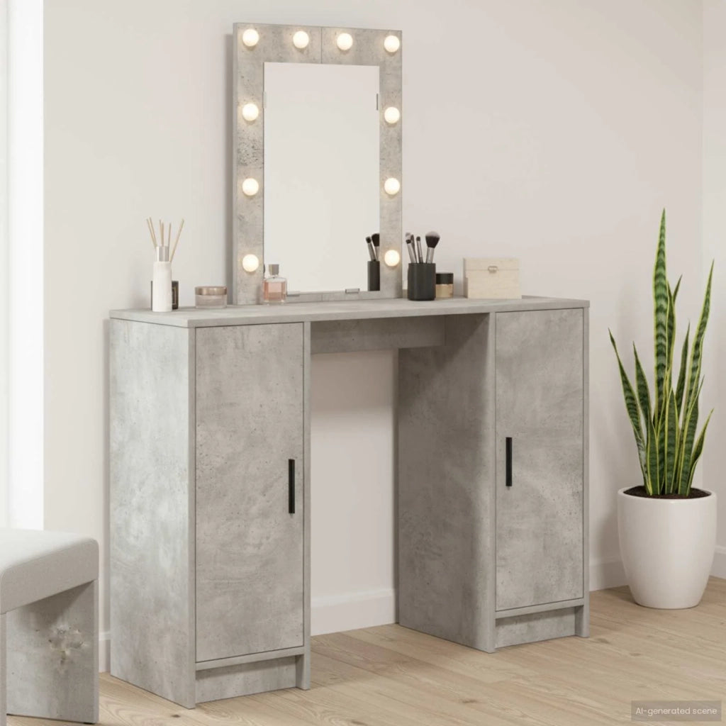 Tavolo da Trucco con porta Grigio chiaro 102 x 33 x 135 cm 865184