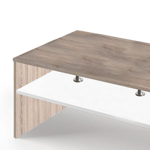 Tavolino Divano Salotto Rettangolare Design Moderno Legno MDF 2 Ripiani