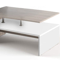 Tavolino Divano Salotto Rettangolare Design Moderno Legno MDF 2 Ripiani