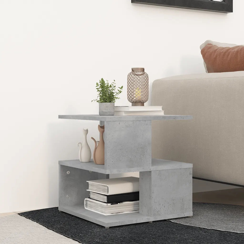 Tavolino-Tavolino da soggiorno-Tavolo Grigio Cemento 40x40x40 cm in Legno Multistrato