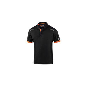 SPARCO POLO TOLEDO BLACK ORANGE TG M