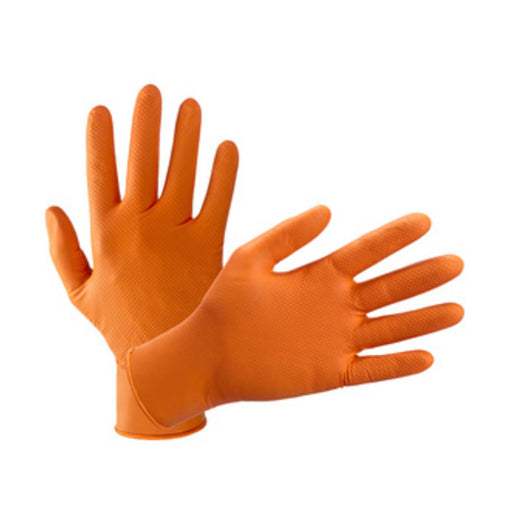GUANTI NITRILE ARANCIONE CONF.10 PZ. TG. L
