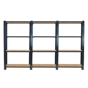 Scaffale in metallo Simon Rack senza viti colore antracite/osb 4 ripiani 1500x2400x300 mm Made in Spain