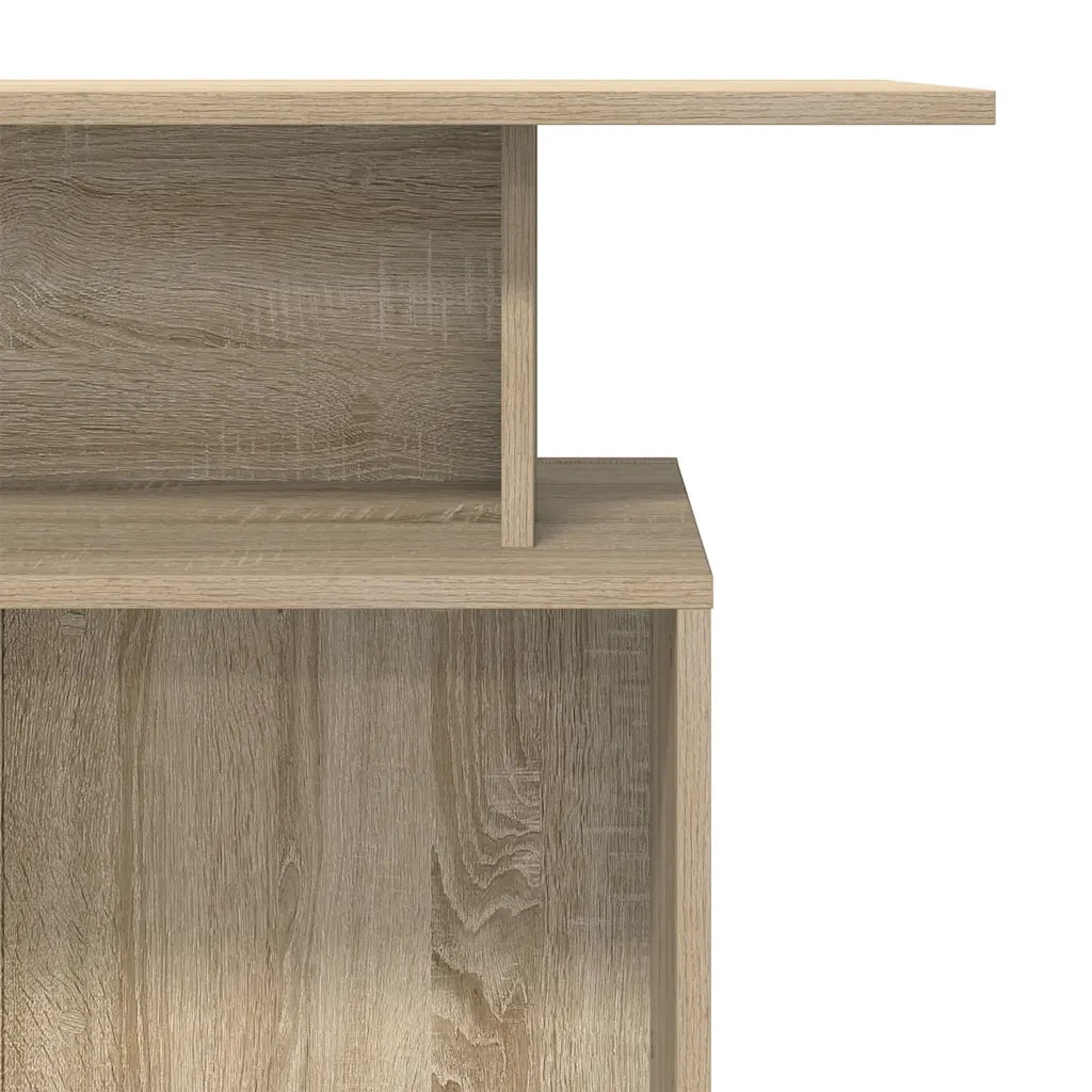 Scrivania per Reception Rovere Sonoma 100x40x104 cm in Legno Massello di Argilla 859053