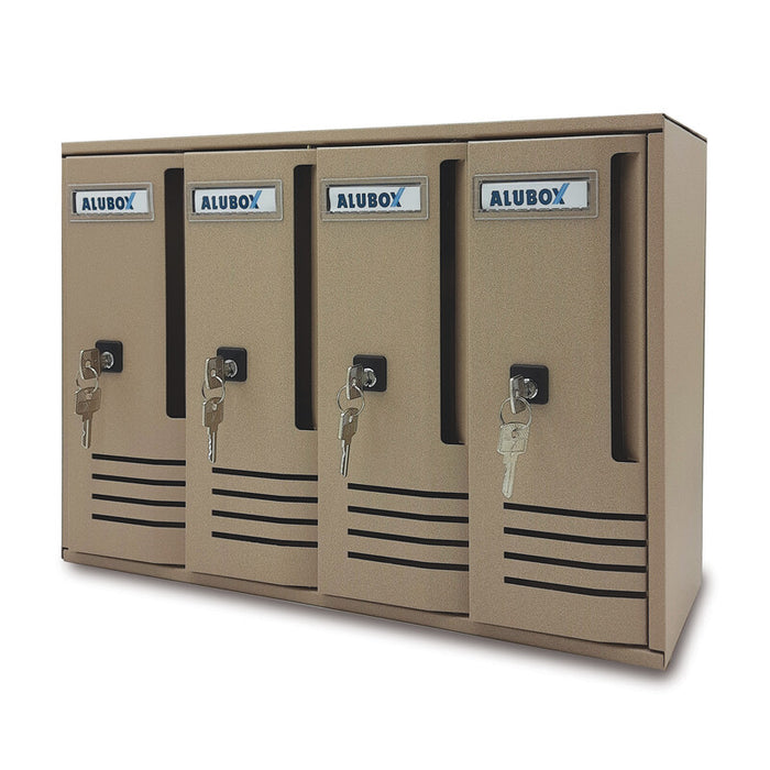 CASSETTA POSTALE ALUBOX CUBO C4 42X17,5X30 SABBIA