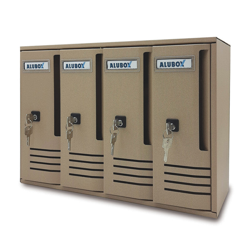 CASSETTA POSTALE ALUBOX CUBO C4 42X17,5X30 SABBIA