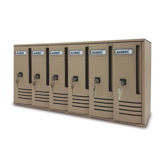 CASSETTA POSTALE ALUBOX CUBO C6 62X17,5X30 SABBIA