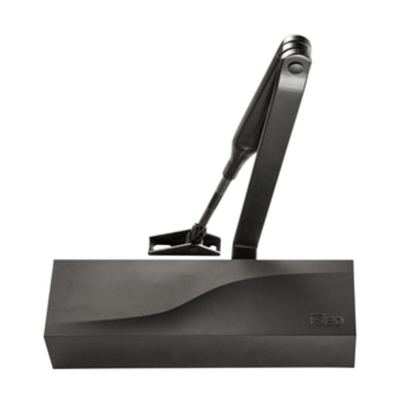 ISEO IS60 CHIUDIPORTA C/FERMO MAX 100 KG NERO CERTIFICATO