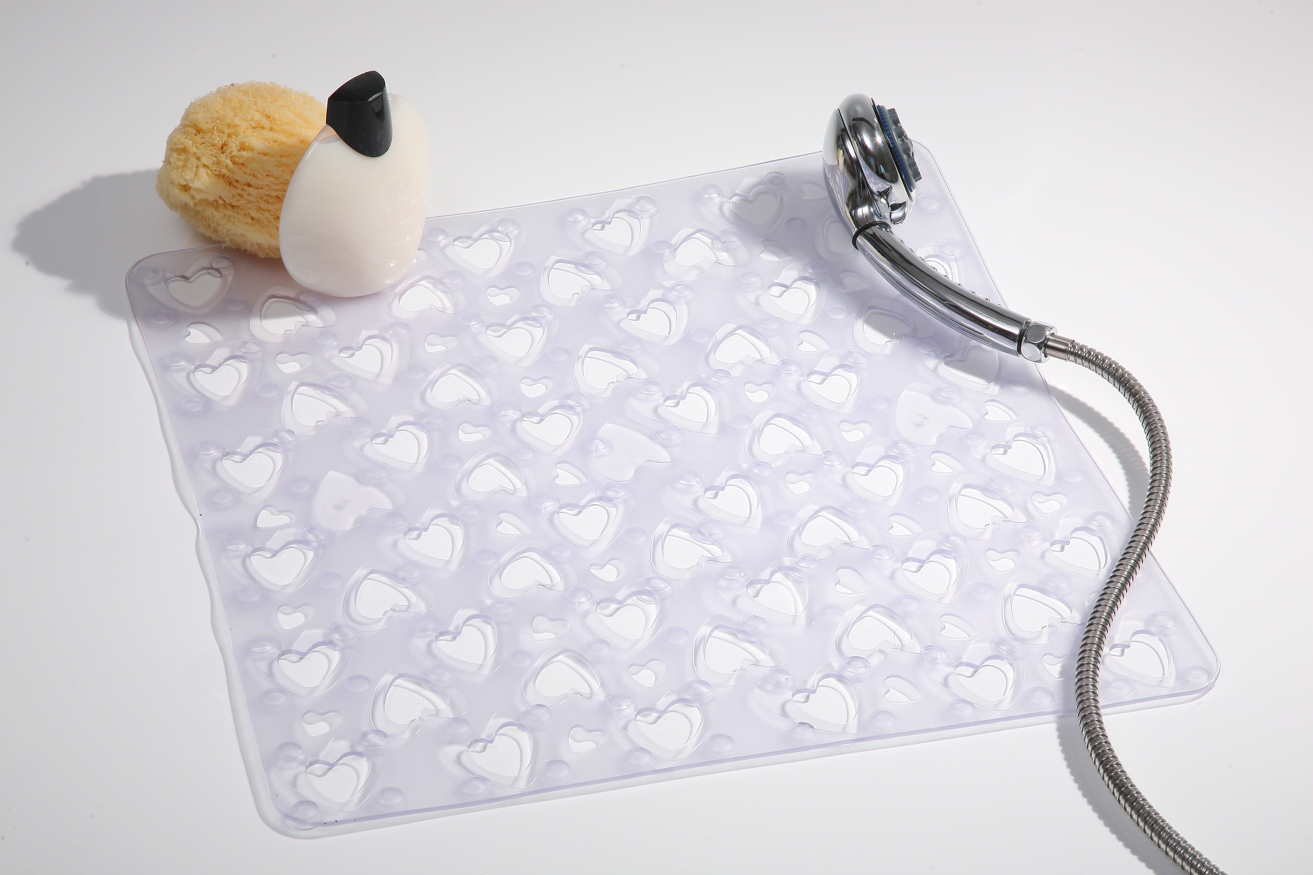 GEDY CO5555 TAPPETO DOCCIA VINILE CUORE 55X55 TRASP