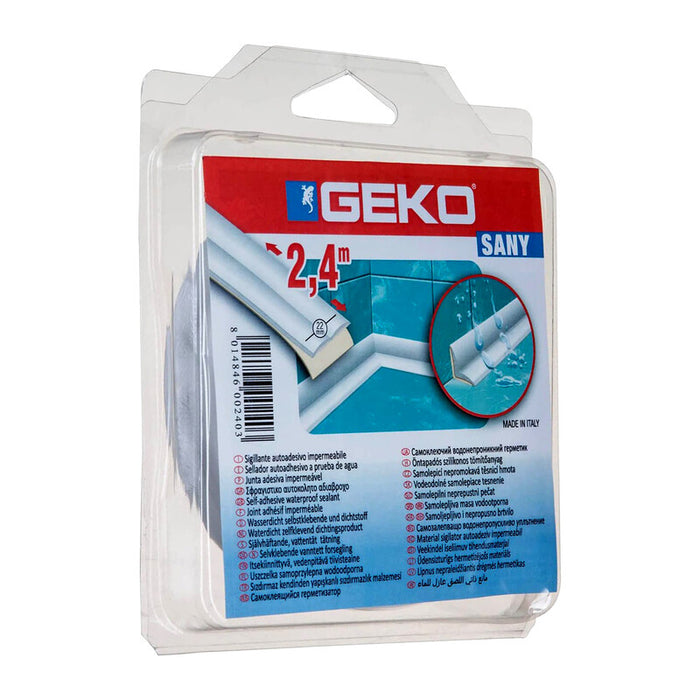 GUARNIZIONE GEKO SANIBORD 22 MM X 2,4 M BIANCO*