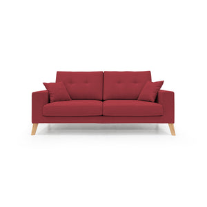 Danish Divano moderno in tessuto morbido impermeabile T02 166 cm rosso