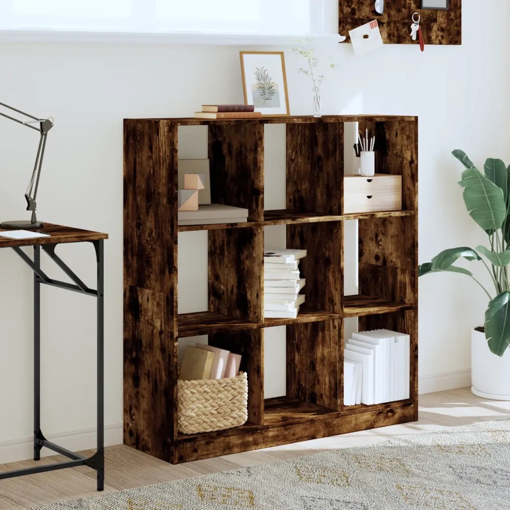 Libreria Rovere Fumo 102x32x108 cm in Legno Multistrato 3307841