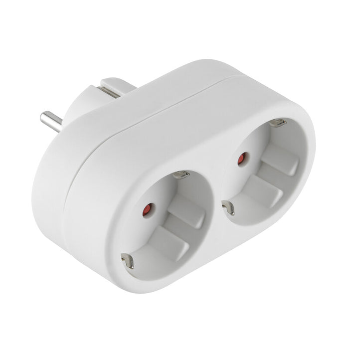 ADATTATORE SPINA SCHUKO A  2 PRESA SCHUKO FRONTALI