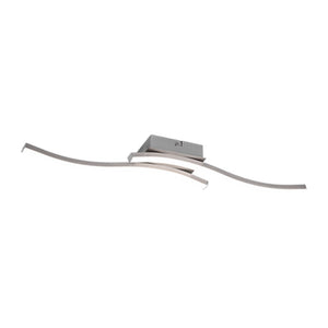PLAFONIERA LED ROUTE ACCIAIO SATIN. 2 LUCI X 5W 4000K