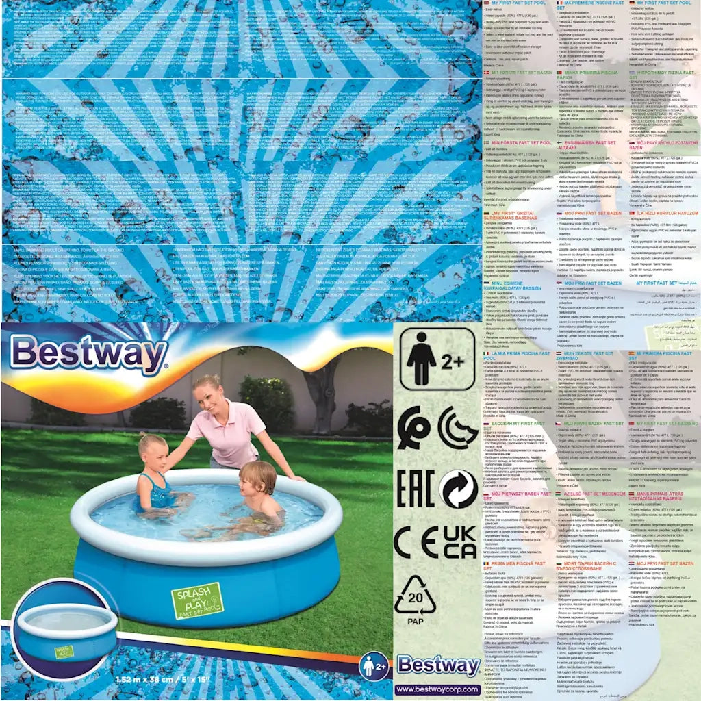 Bestway Piscina My First Frame Pool 152x38 cm 92869