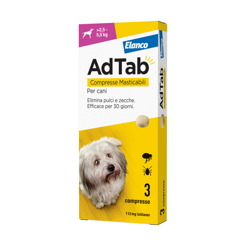 ADTAB COMPRESSE MASTICABILI P/CANI 2,5 - 5,5 KG