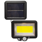 Faro LED solare 1W PIR 6000K 220lm IP44 DUO nero Polux