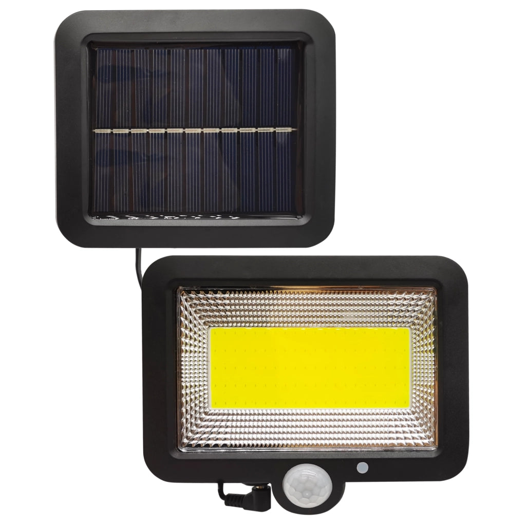 Faro LED solare 1W PIR 6000K 220lm IP44 DUO nero Polux