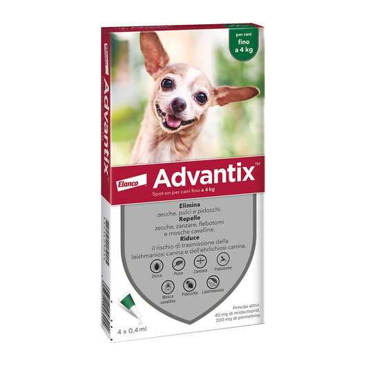 BAYER ADVANTIX SPOT ON 6 PIPETTE CANI  0- 4 KG