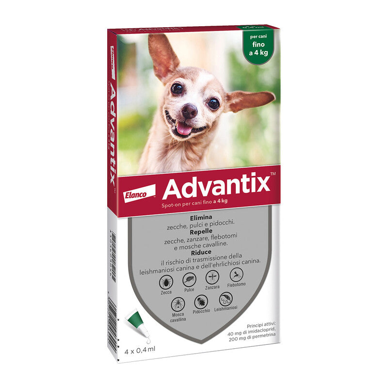 BAYER ADVANTIX SPOT ON 6 PIPETTE CANI  0- 4 KG