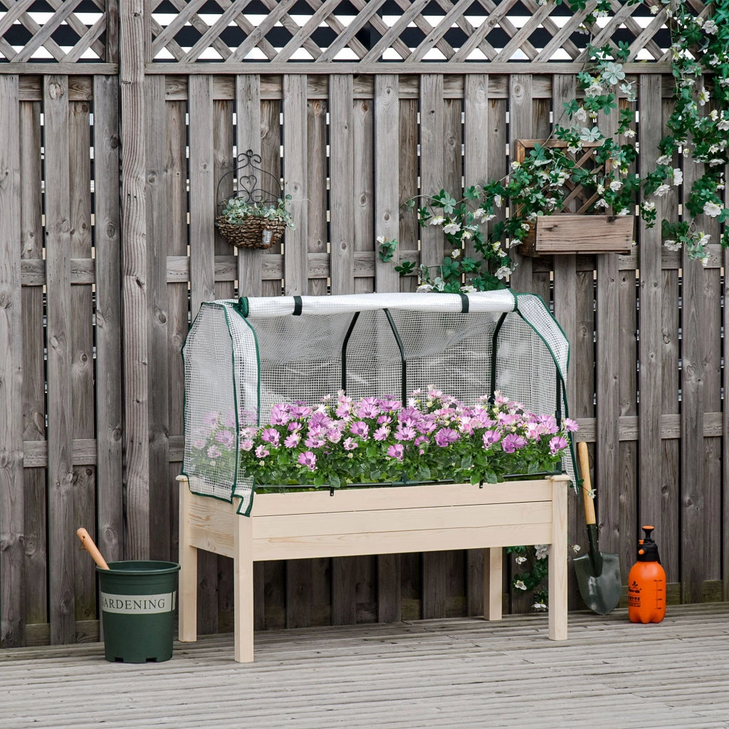 Tavolo da Giardino Elevato per Orto e Fiori ¨C zephmum ¨C Legno 121x55x117 cm