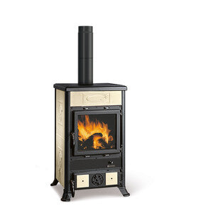 STUFA LEGNA 9.0 KW ROSSELLA R1 5.0 CERAMICA PANNA