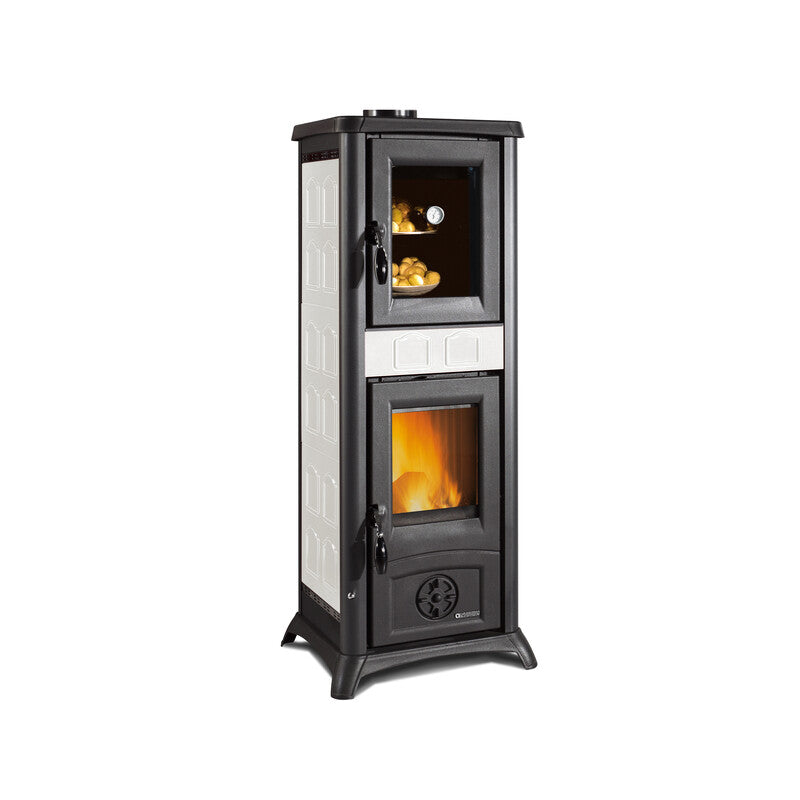 STUFA LEGNA C/FORNO  7.3 KW GEMMA 5.0 BIANCO