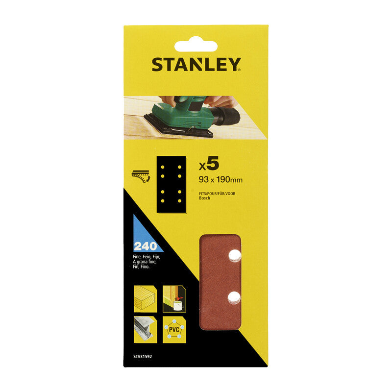 STANLEY STA31592 5 FOGLI VEL BOSCH 93X190 G 240