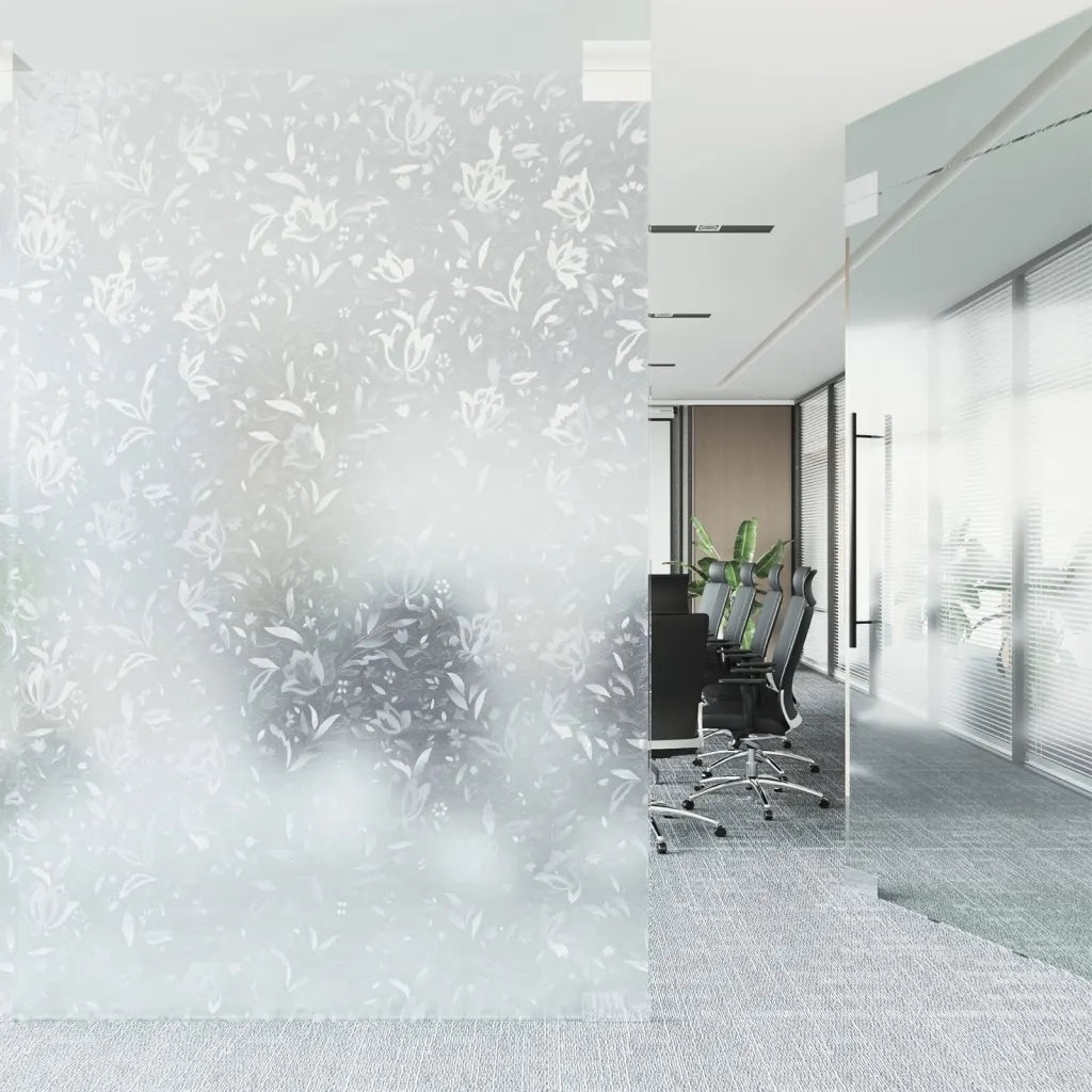 Pellicola per Finestra Smerigliata Motivo Fiore 60x500 cm PVC 155848