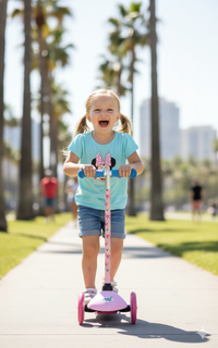 Monopattino Evolutivo a 3 Ruote con Cuscinetti ABEC-5 e Freno a Pedale Posteriore Disney Minnie Rosa