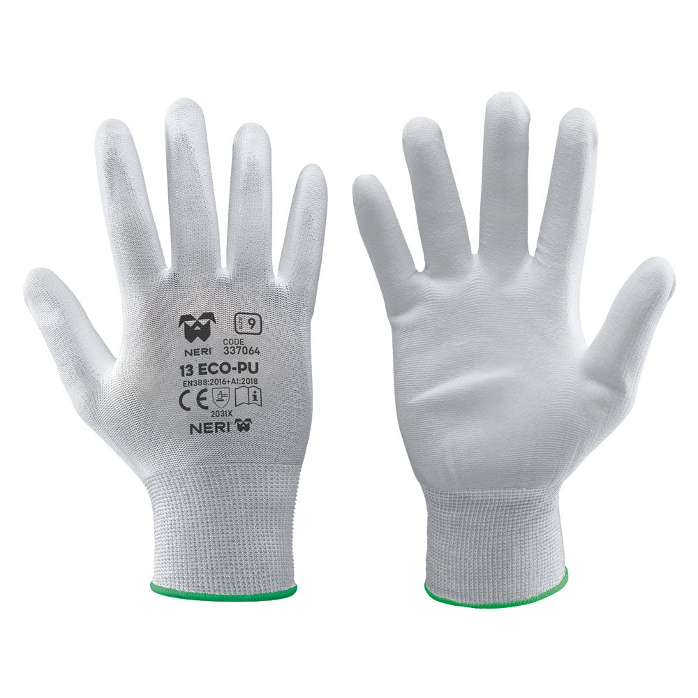 GUANTI 'ECO-PU' Tg. 9  bianco- 12 coppia - NERI