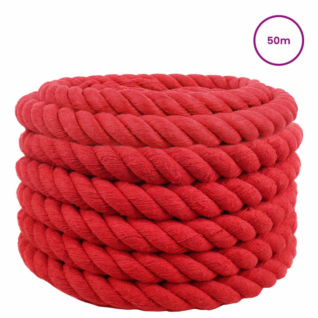Corda | Fune Rosso 3 x 3 x 5000 cm Cotone