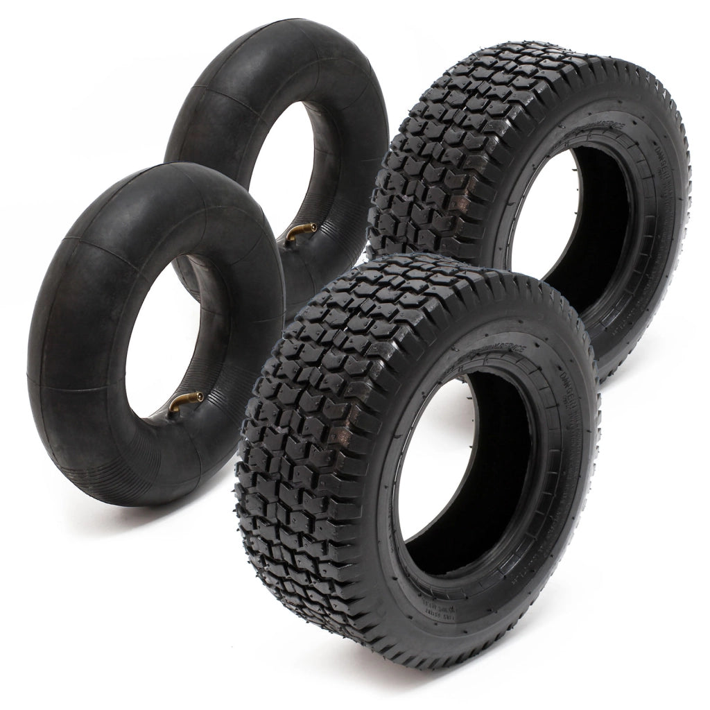2x copertoni 2x camere d’aria per trattorini tosaerba 18x8.50-8 4PR Valvola angolare