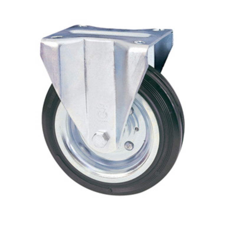 RUOTA INDUSTRIALE D  80 MM GOMMA 80/A PIASTRA FIS