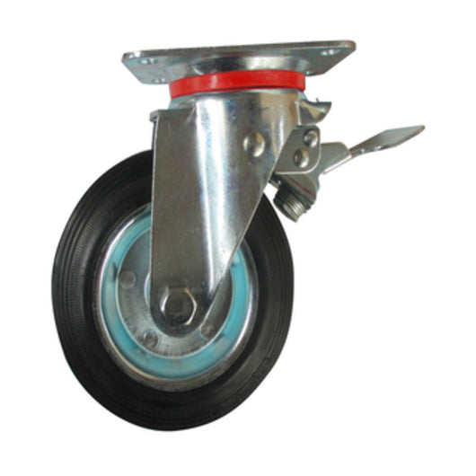 RUOTA INDUSTRIALE D 125 PIASTRA GIREV C/FRENO EXP