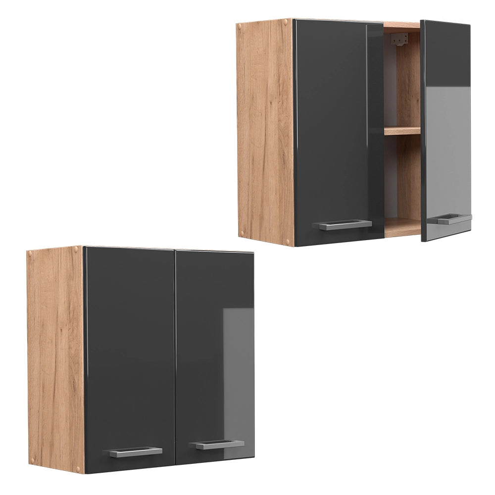 Vicco Pensile da cucina Antracite lucido 60 cm