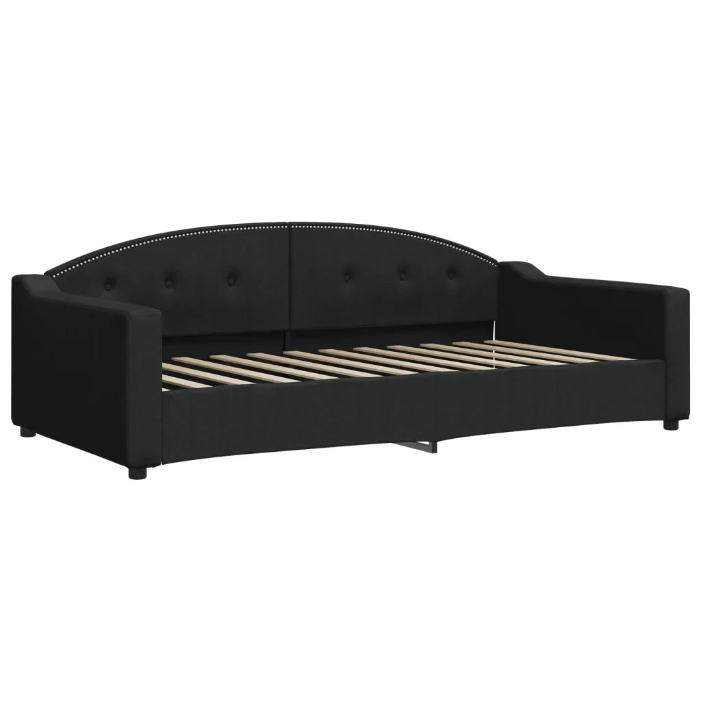 Divano letto | Sof¨¤ letto | Letto singolo Estraibile Nero 100x200 cm in Tessuto