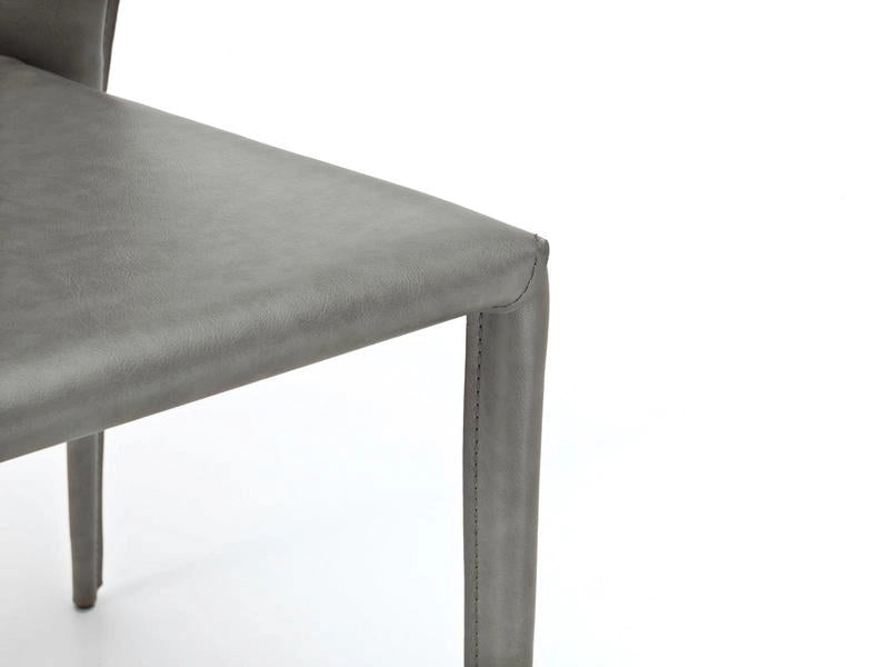 Set 4 Sedie 49x56xH82 cm in Similcuoio Break Grigio Chiaro