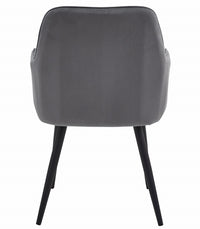 Sedia da pranzo Valora WAAV - Velluto grigio scuro con gambe nere x 1