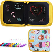 Tavolo da disegno riciclabile e lavabile per bambini - portatile con 12 matite coloranti - 14 pagine Tavolo da disegno