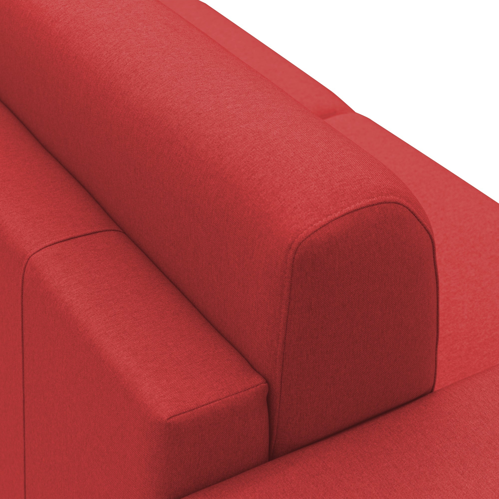 Chris Divano letto angolare 5 posti in tessuto impermeabile T13 268 cm Destro (mat 140x197) rosso