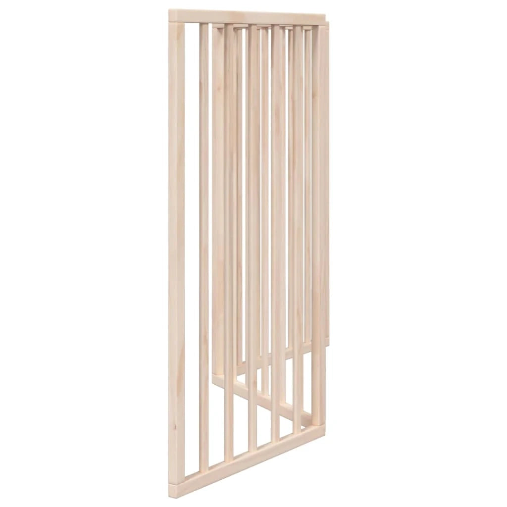 Cancelletto di sicurezza pieghevole per cani a 3 pannelli 150 cm legno di pioppo marrone 02_0023078