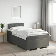Letto box spring con materasso Grigio Scuro 120 x 200 cm 3450461